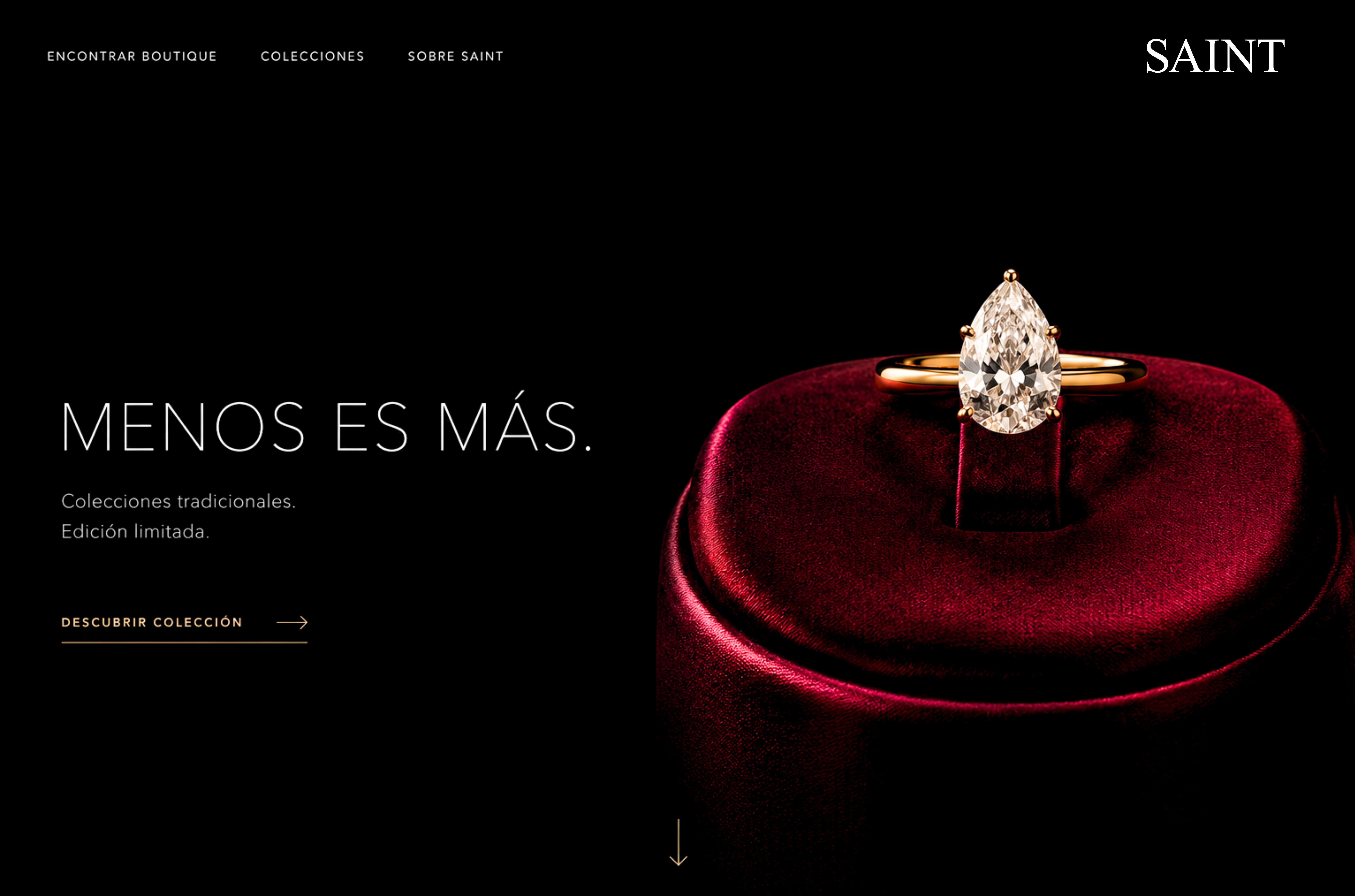 Aplicación en página web, joyería de autor