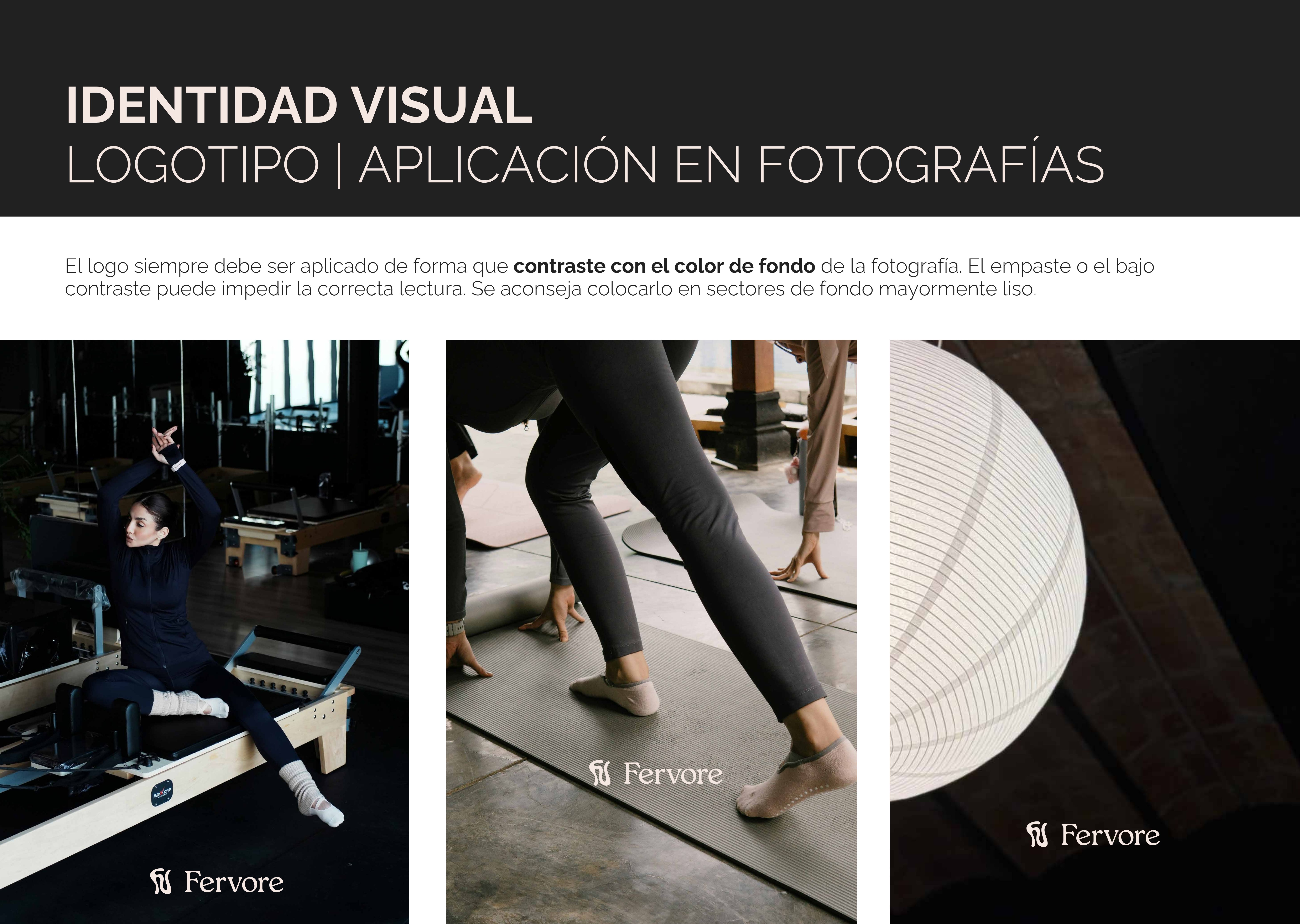 Aplicaciones de marca Fervore en fotografías